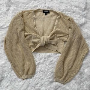 Express Sheer mini cardigan size XS